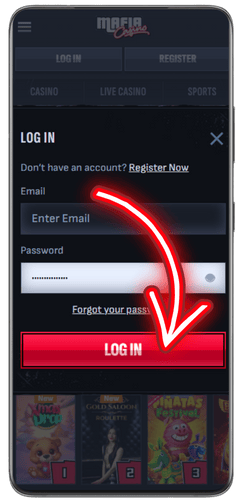 Account registration details form on mobile with personal information fields